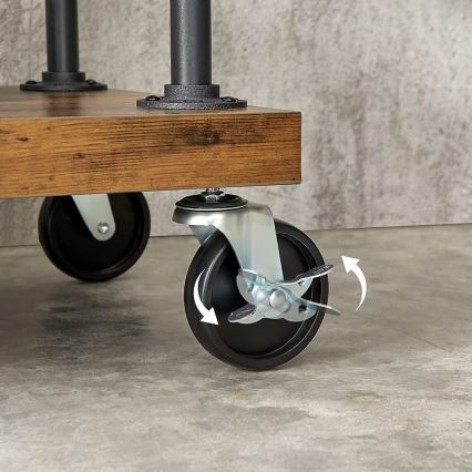 Mobilni stalak za kapute LINEA smeđa/crna