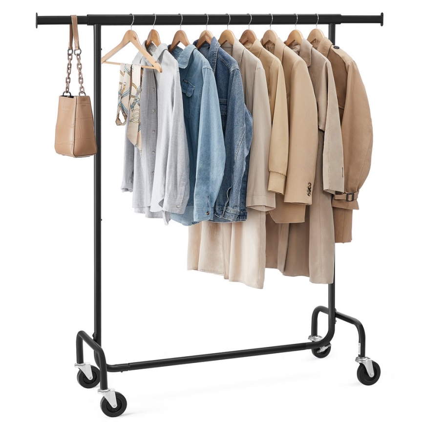 Mobilni stalak za odjeću LINEA, crni