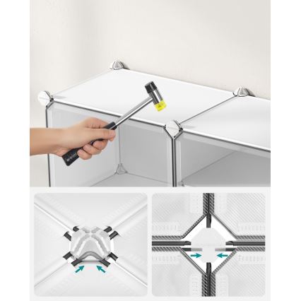 Modularni regal s pretincima BOXIFY bijela
