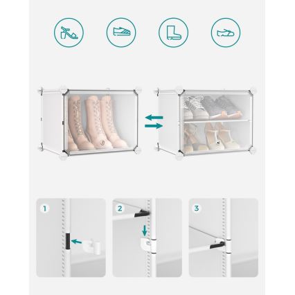 Modularni regal s pretincima BOXIFY bijela
