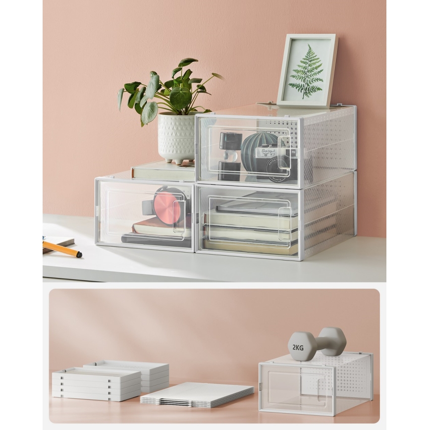 Modularni regal s pretincima BOXIFY, bijeli