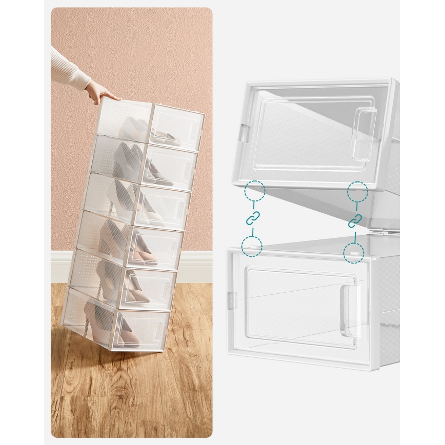 Modularni regal s pretincima BOXIFY, bijeli