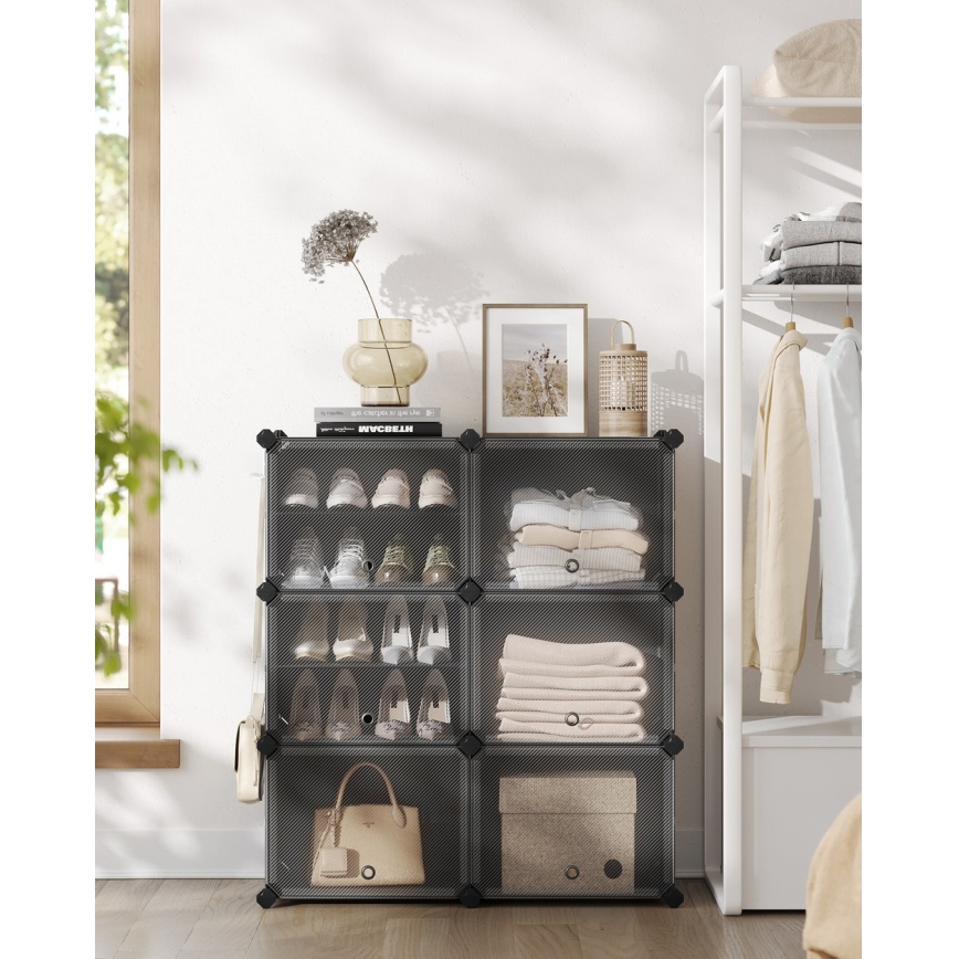 Modularni regal s pretincima BOXIFY, crni