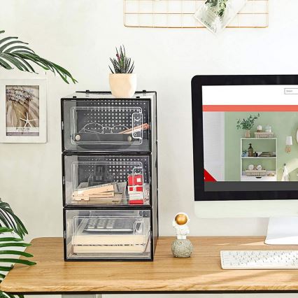 Modularni regal s pretincima BOXIFY crni