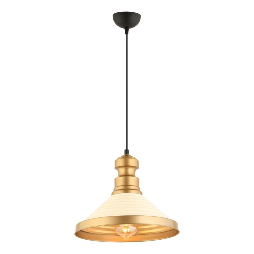 MONZA viseća lampa 1xE27/40W/230V pr. 30 cm krem/zlato