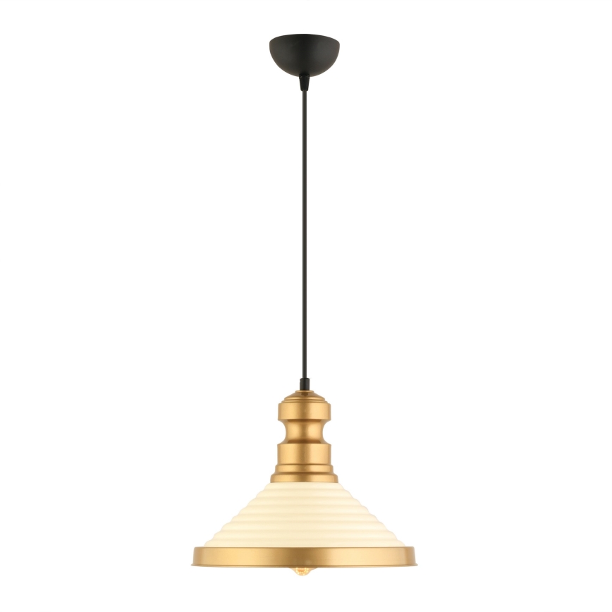 MONZA viseća lampa 1xE27/40W/230V pr. 30 cm krem/zlato