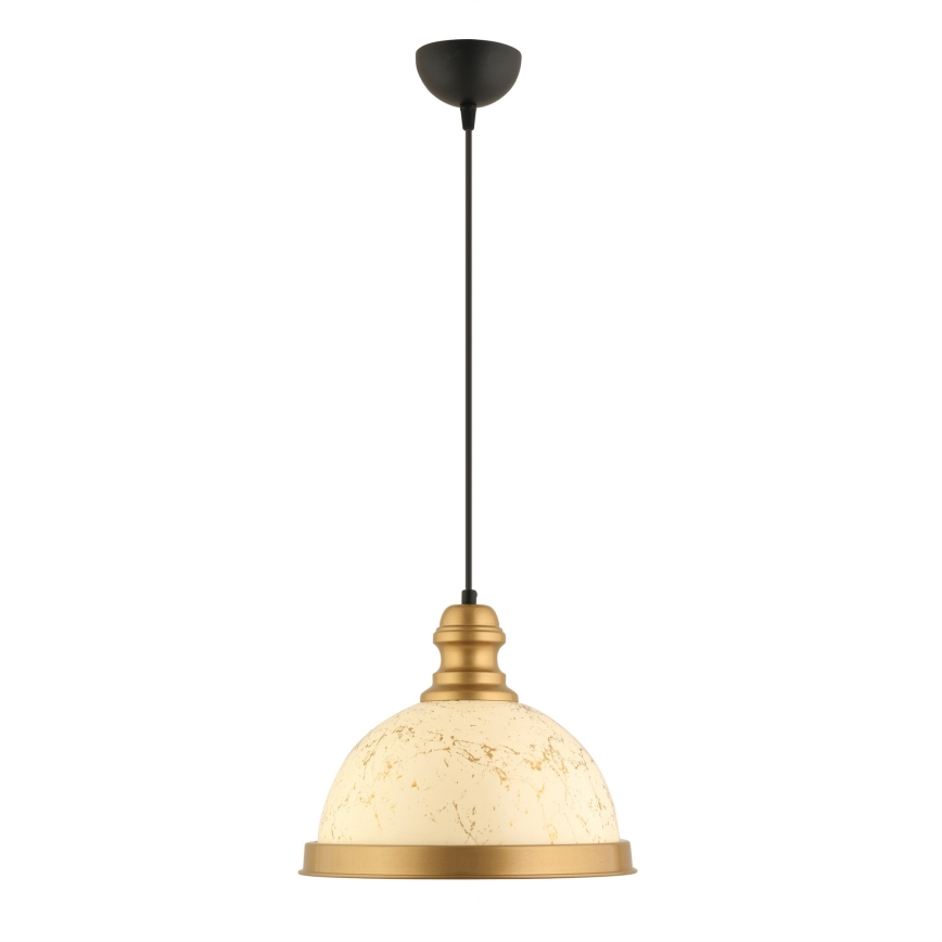MONZA viseće svjetlo 1xE27/40W/230V promjer 29 cm krem/bronzano
