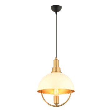 MONZA viseće svjetlo 1xE27/40W/230V promjer 30 cm krem/zlatno