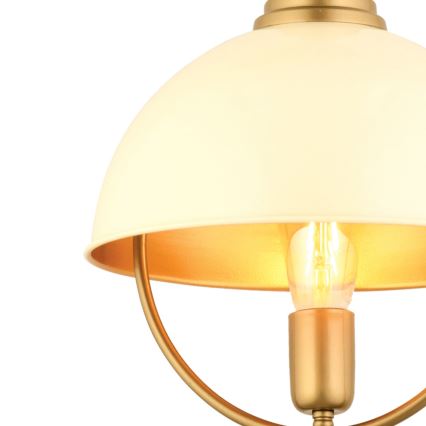 MONZA viseće svjetlo 1xE27/40W/230V promjer 30 cm krem/zlatno
