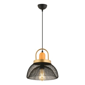 MONZA viseći luster 1xE27/40W/230V, promjer 29 cm, crna/zlatna