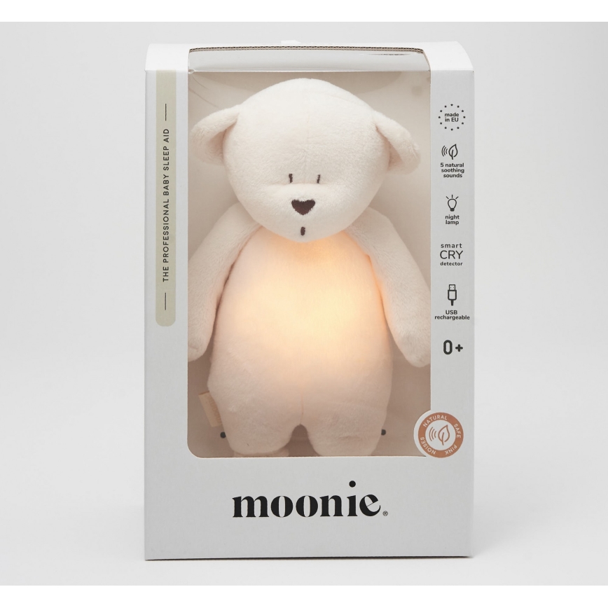 Moonie - Igračka za uspavljivanje s melodijom i svjetlom medvjedić 2.0 cream