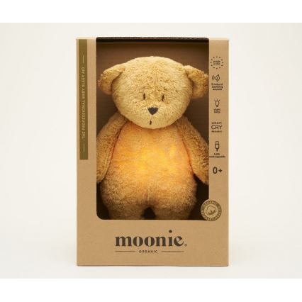 Moonie - Igračka za uspavljivanje s melodijom i svjetlom medvjedić 2.0 organic honey