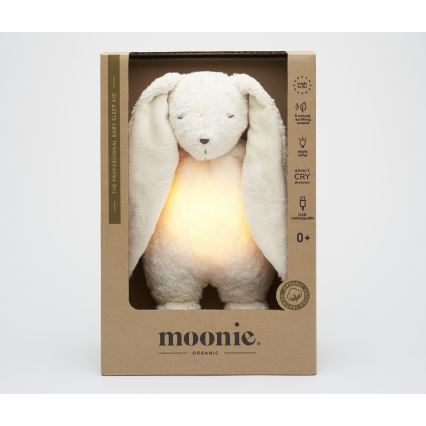 Moonie - Igračka za uspavljivanje s melodijom i svjetlom zečić 2.0 organic polar