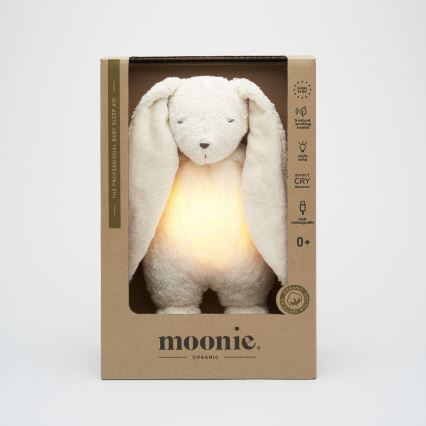 Moonie - Igračka za uspavljivanje s melodijom i svjetlom zečić organic polar natur
