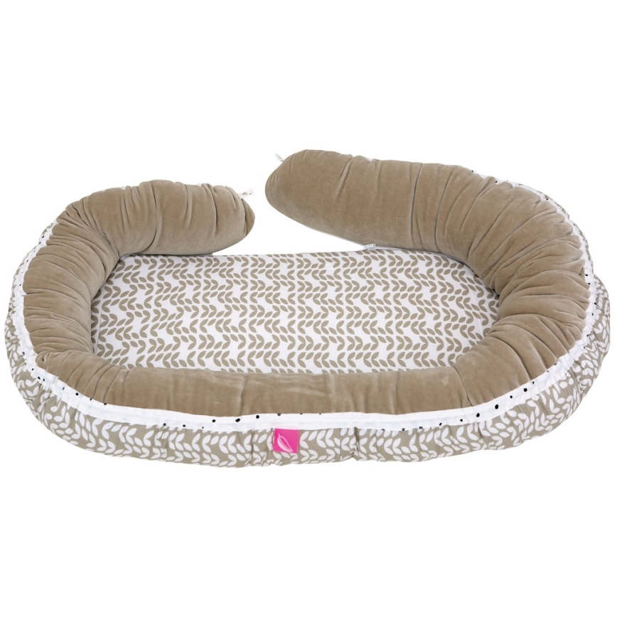 MOTHERHOOD  - Gnijezdo i jastuk za bebe JUNIOR 2u1 smeđa