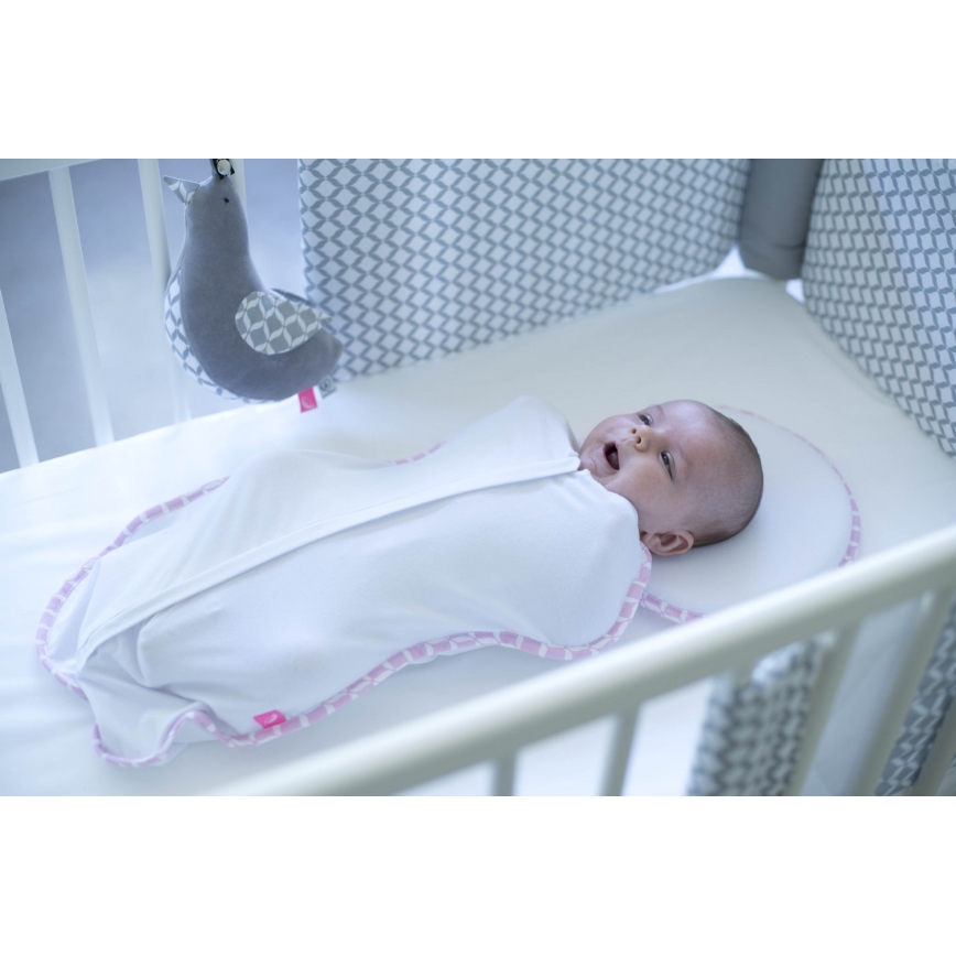 MOTHERHOOD - Jastuk za povijanje Zip & swaddle CLASSICS 2,5-5 kg ružičasta