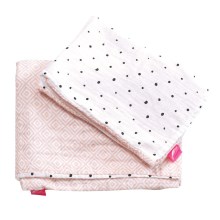 MOTHERHOOD - Posteljina za dječji krevetić od pamučnog muslina Pro-Washed 2-dijelna ružičasta