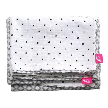 MOTHERHOOD - Posteljina za dječji krevetić od pamučnog muslina Pro-Washed 2-dijelna siva