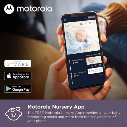 Motorola VM65X - Pametni punjivi monitor za bebe Wi-Fi