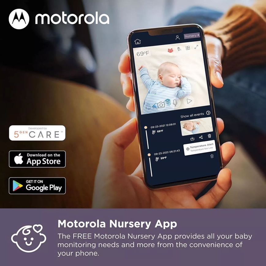 Motorola VM65X - Pametni punjivi monitor za bebe Wi-Fi