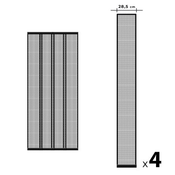 Mreža protiv insekata za vrata 100x220 cm crna