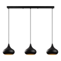 MUBA 3xE27/40W/230V crna viseća lampa