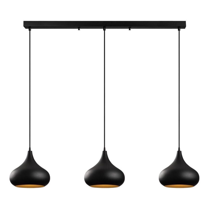 MUBA 3xE27/40W/230V crna viseća lampa