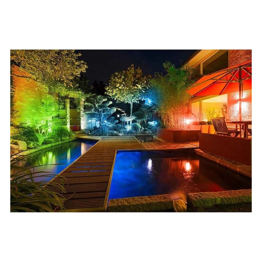 Müller-Licht - LED RGBW vanjsko reflektorsko svjetlo s prigušivanjem LED/10W/230V IP65 + daljinski upravljač