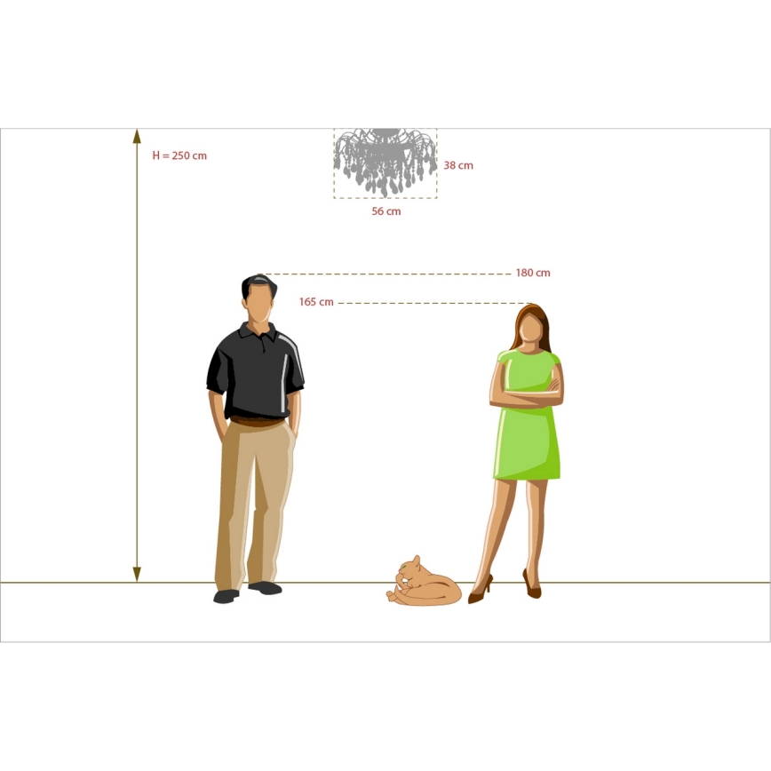 MW-LIGHT - Viseći luster VENEZIA 6xE14/60W/230V