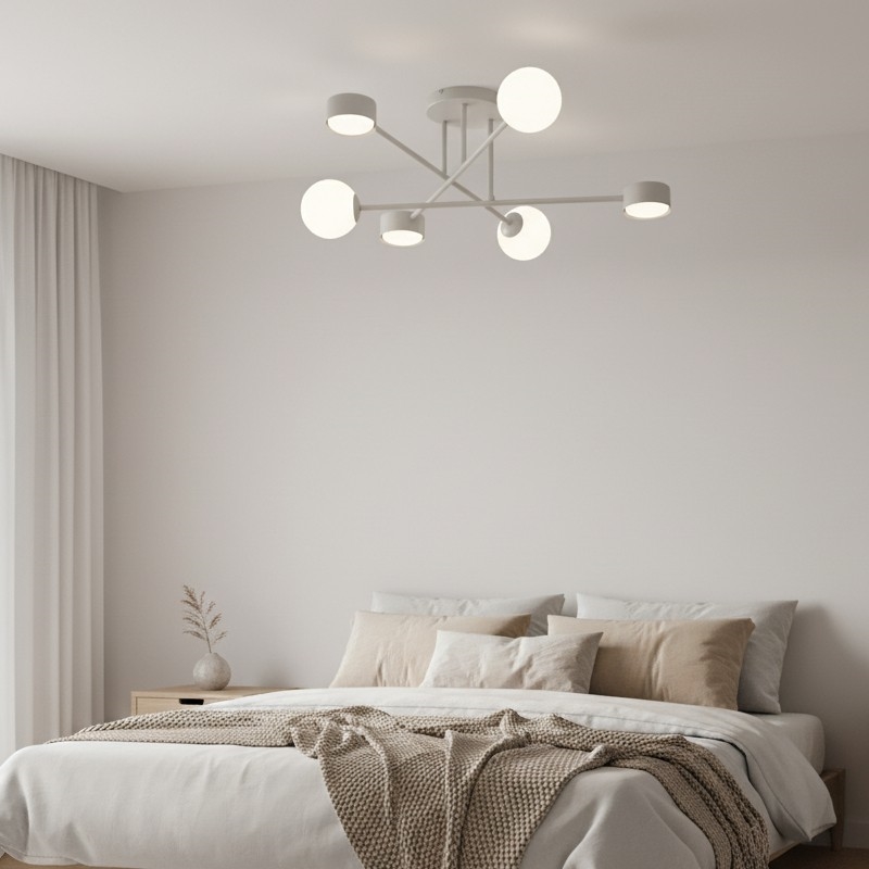 Nadgradna stropna svjetiljka HOLON 3xG9/8W/230V + 3xGX53/12W siva