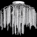 Nadgradni luster 6xE14/60W/230V + 3xLED/3W pr. 54 cm sjajni krom