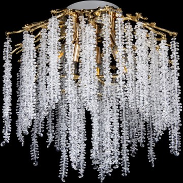 Nadgradni luster 6xE14/60W/230V + 3xLED/3W pr. 54 cm zlatna