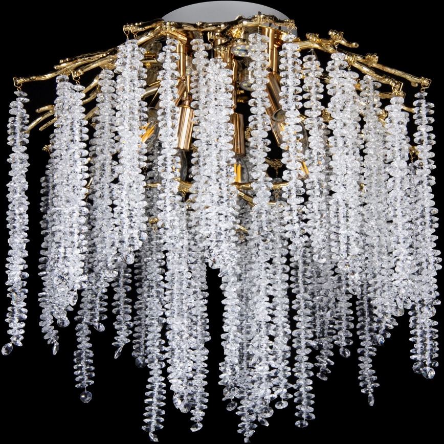 Nadgradni luster 6xE14/60W/230V + 3xLED/3W pr. 54 cm zlatna