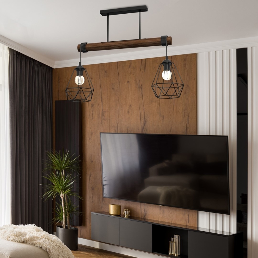Nadgradni luster ACERO 2xE27/60W/230V