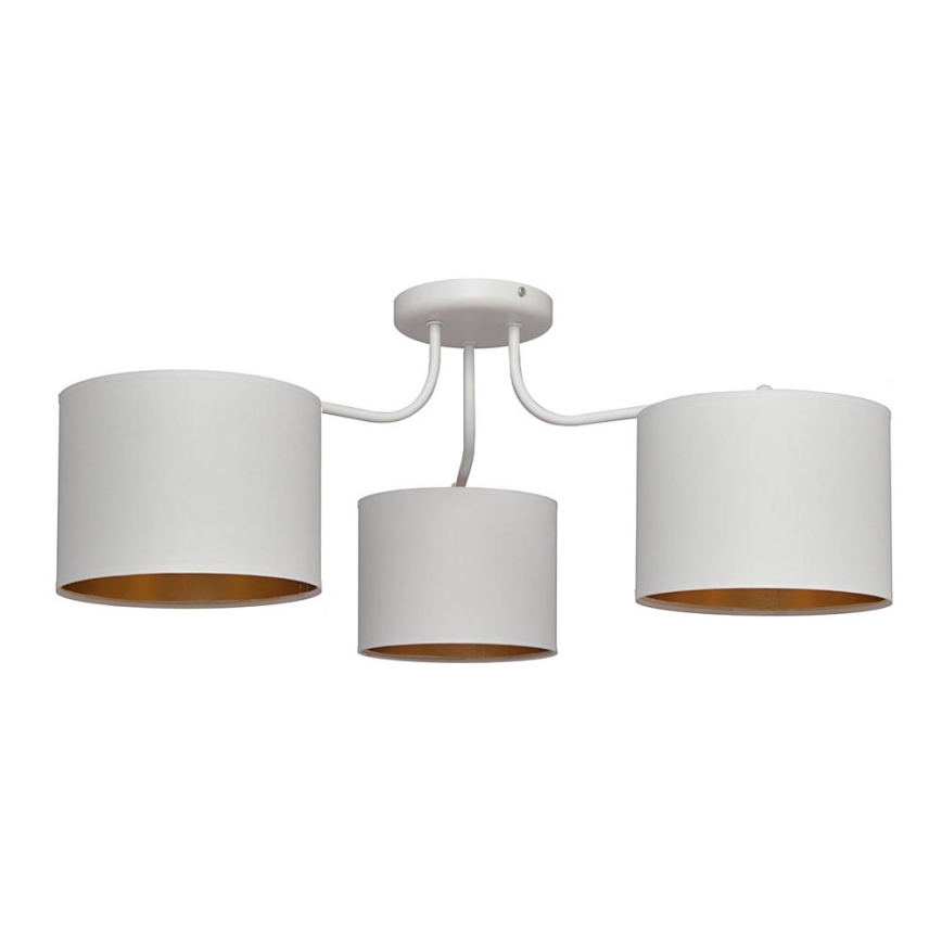 Nadgradni luster ALBA 3xE27/15W/230V bijela/zlatna