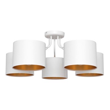 Nadgradni luster ALBA 5xE27/15W/230V bijela/zlatna