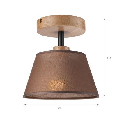 Nadgradni luster ANTONIO 1xE14/40W/230V smeđa/hrast