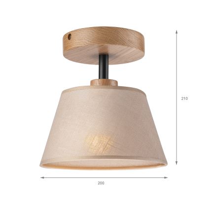 Nadgradni luster ANTONIO 1xE14/60W/230V bež/hrast