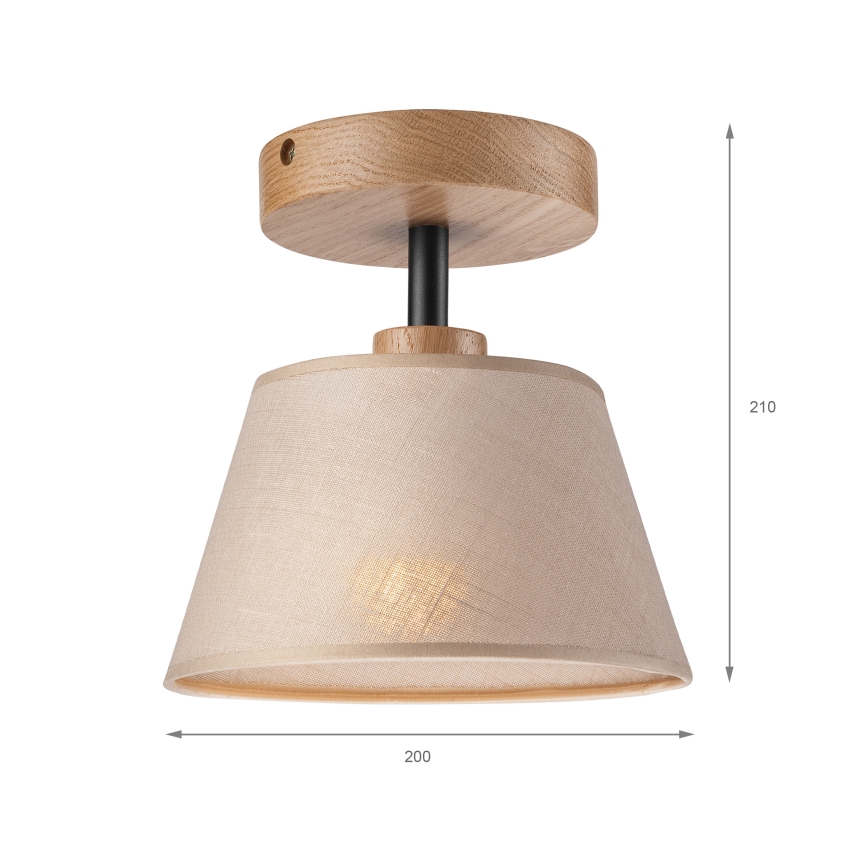 Nadgradni luster ANTONIO 1xE14/60W/230V bež/hrast