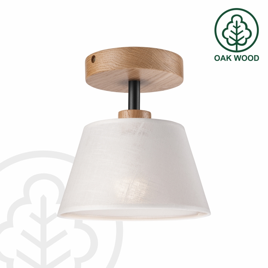 Nadgradni luster ANTONIO 1xE14/60W/230V bijela/hrast