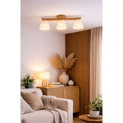 Nadgradni luster ANTONIO 3xE14/40W/230V hrast