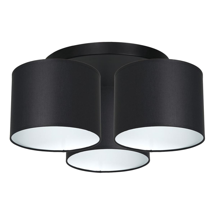 Nadgradni luster ARDEN 3xE27/60W/230V crna/bijela