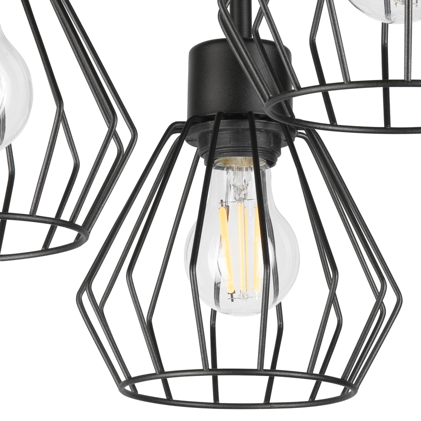 Nadgradni luster AUDREY 3xE27/60W/230V crna