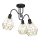 Nadgradni luster BERGEN 3xE27/60W/230V crna/zlatna