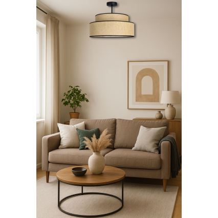 Nadgradni luster BOHO 1xE27/60W/230V bež