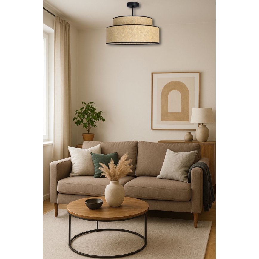 Nadgradni luster BOHO 1xE27/60W/230V bež