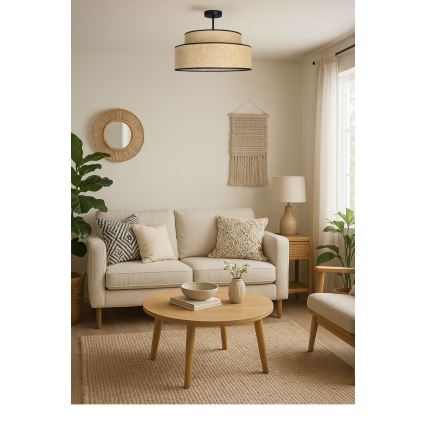 Nadgradni luster BOHO 1xE27/60W/230V bež