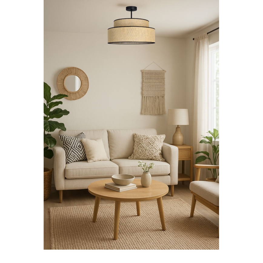 Nadgradni luster BOHO 1xE27/60W/230V bež