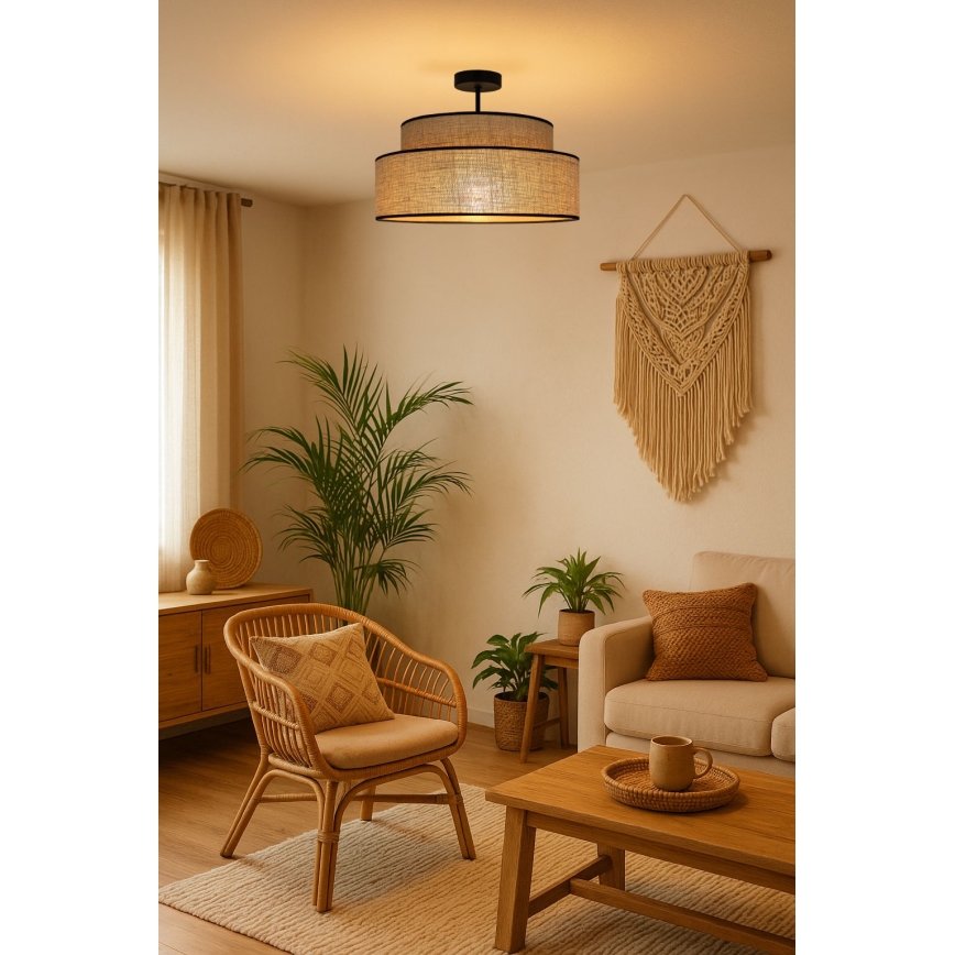 Nadgradni luster BOHO 1xE27/60W/230V bež
