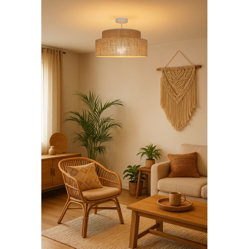 Nadgradni luster BOHO 1xE27/60W/230V bež